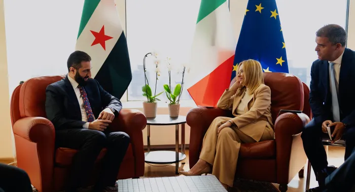 Incontro bilaterale con il Presidente della Repubblica Araba Siriana, New York, 23/09/2025
