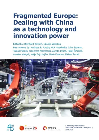Fragmented Europe: Dealing with China as a technology and innovation power