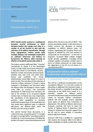 Europeanising NATO: European Leadership