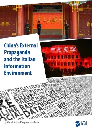 China&rsquo;s External Propaganda and the Italian Information Environment