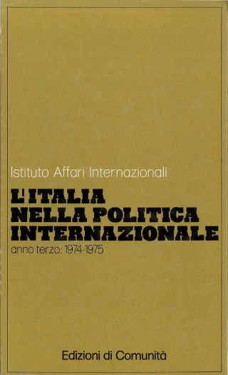L&rsquo;Italia nella politica internazionale, anno terzo: 1974-1975