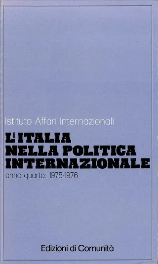 L’Italia nella politica internazionale, anno quarto: 1975-1976
