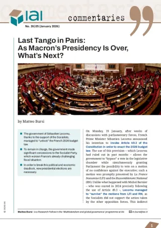 Last Tango in Paris: As Macron’s Presidency Is Over, What’s Next?