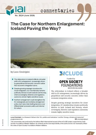 The Case for Northern Enlargement: Iceland Paving the Way?