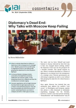 Diplomacy&rsquo;s Dead End: Why Talks with Moscow Keep Failing
