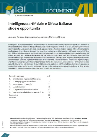 Intelligenza artificiale e Difesa italiana: sfide e opportunità