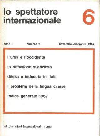 Lo spettatore internazionale, anno 2, n. 6, novembre-dicembre 1967