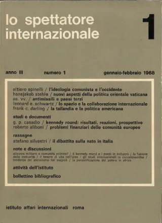 Lo spettatore internazionale, anno 3, n. 1, gennaio-febbraio 1968