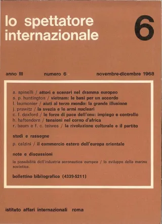 Lo spettatore internazionale, anno 3, n. 6, novembre-dicembre 1968