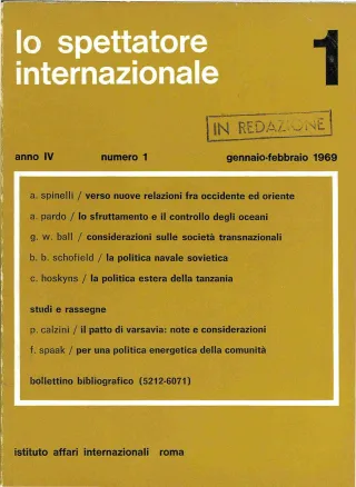 Lo spettatore internazionale, anno 4, n. 1, gennaio-febbraio 1969