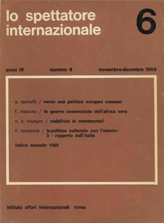 Lo spettatore internazionale, anno 4, n. 6, novembre-dicembre 1969