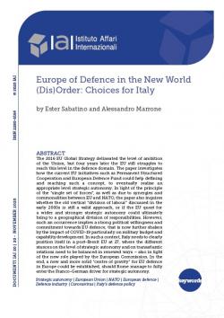 Europe Of Defence In The New World Dis Order Choices For Italy Europe Of Defence In The New World Dis Order Choices For Italy