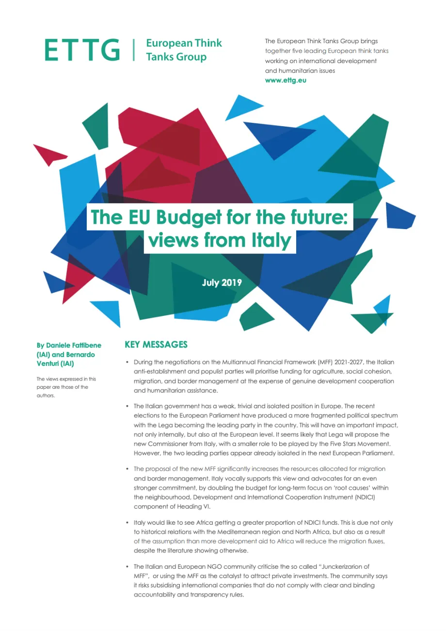 The EU Budget for the future: views from Italy | Istituto Affari ...