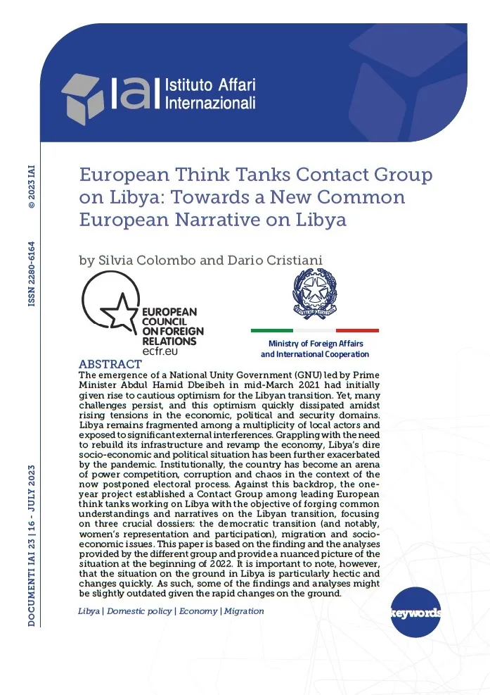 European Think Tanks Contact Group on Libya | Istituto Affari ...