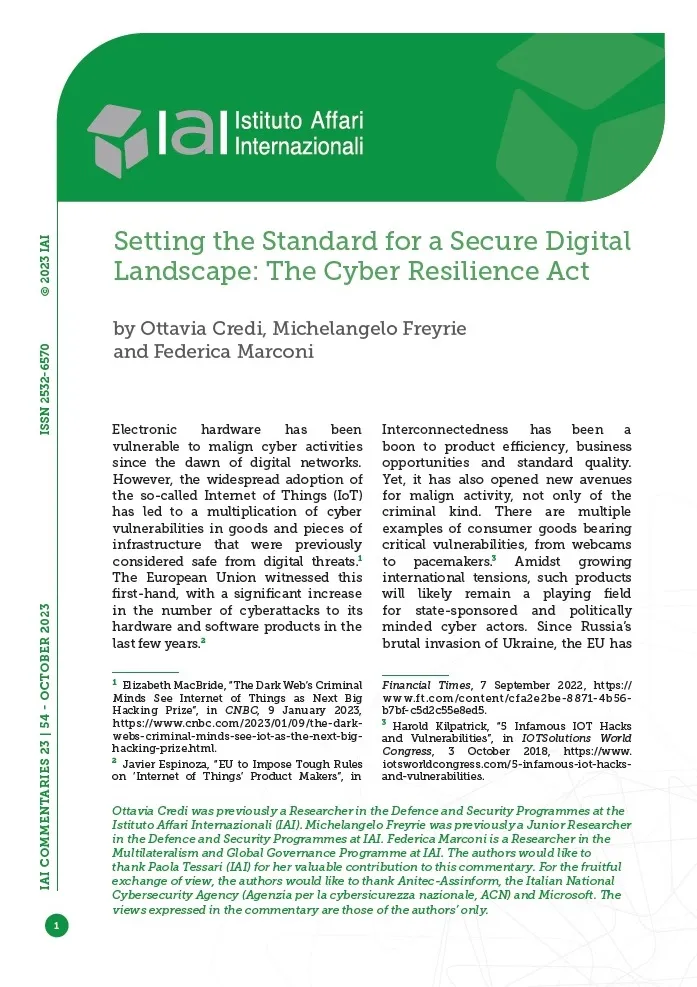 Setting the Standard for a Secure Digital Landscape: The Cyber ...