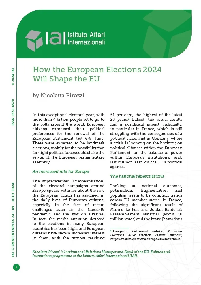 How the European Elections 2024 Will Shape the EU | Istituto Affari ...