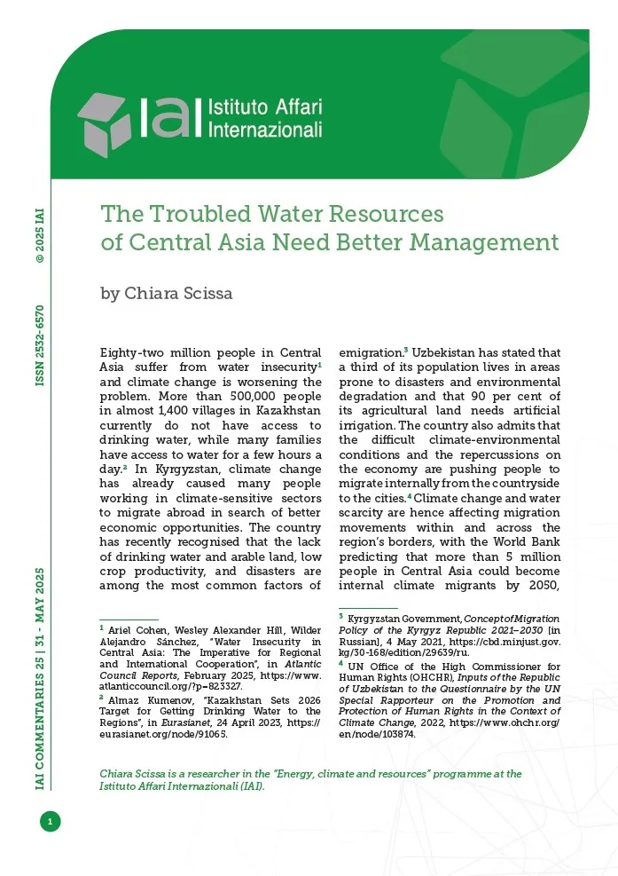 The Troubled Water Resources of Central Asia Need Better Management ...