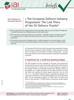The European Defence Industry Programme: The Last Piece of the EU Defence Puzzle?