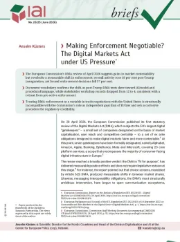 Making Enforcement Negotiable? The Digital Markets Act under US Pressure