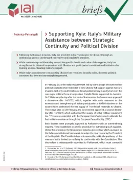 Supporting Kyiv: Italy&rsquo;s Military Assistance between Strategic Continuity and Political Division