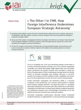 The Other I in FIMI. How Foreign Interference Undermines European Strategic Autonomy