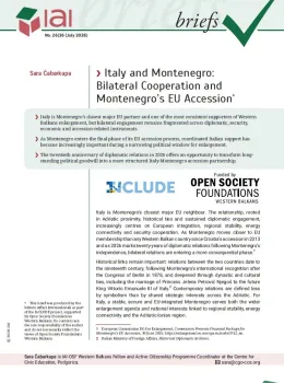 Italy and Montenegro: Bilateral Cooperation and Montenegro’s EU Accession