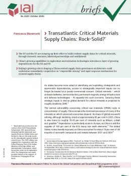 Transatlantic Critical Materials Supply Chains: Rock-Solid?