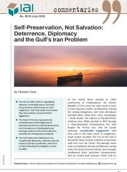 Self-Preservation, Not Salvation: Deterrence, Diplomacy and the Gulf’s Iran Problem