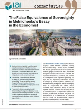 The False Equivalence of Sovereignty in Melnichenko’s Essay in the Economist