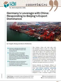 Germany&rsquo;s Leverage with China: Responding to Beijing&rsquo;s Export Dominance