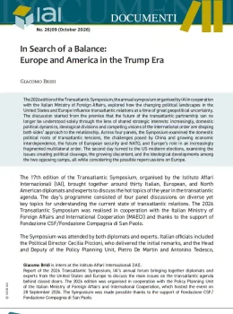 In Search of a Balance: Europe and America in the Trump Era