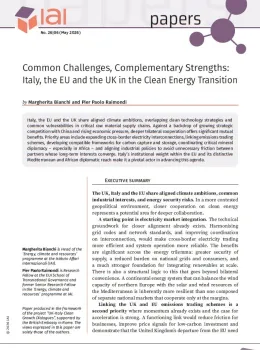 Common Challenges, Complementary Strengths: Italy, the EU and the UK in the Clean Energy Transition