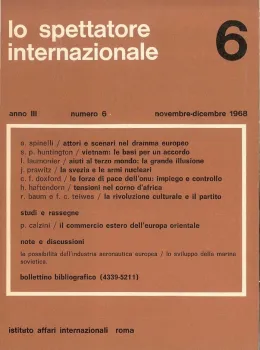 Lo spettatore internazionale, anno 3, n. 6, novembre-dicembre 1968