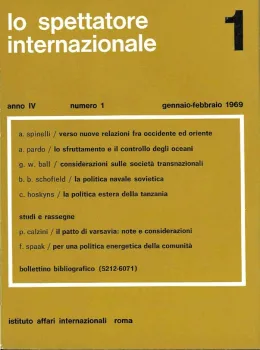 Lo spettatore internazionale, anno 4, n. 1, gennaio-febbraio 1969
