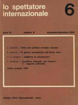 Lo spettatore internazionale, anno 4, n. 6, novembre-dicembre 1969