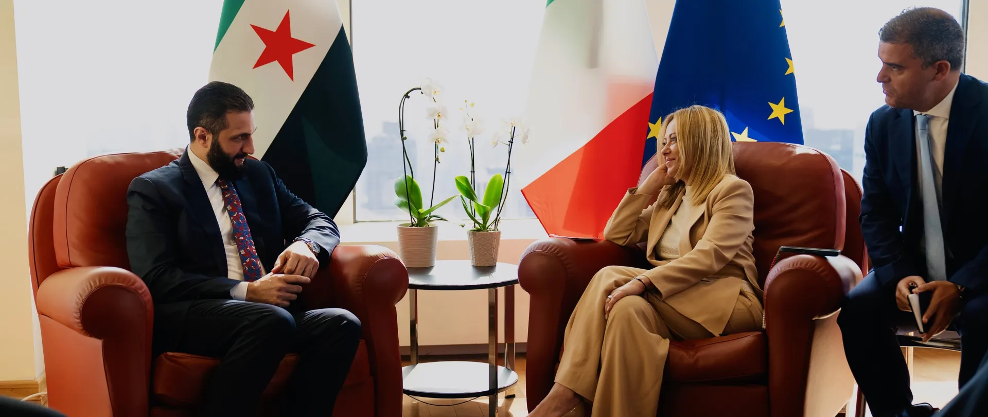 Incontro bilaterale con il Presidente della Repubblica Araba Siriana, New York, 23/09/2025