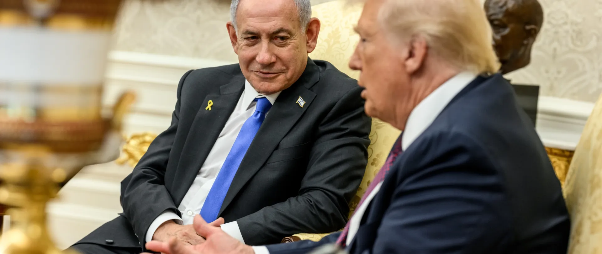 Trump and Netanyahu joint press conference announcing the US peace plan for Gaza