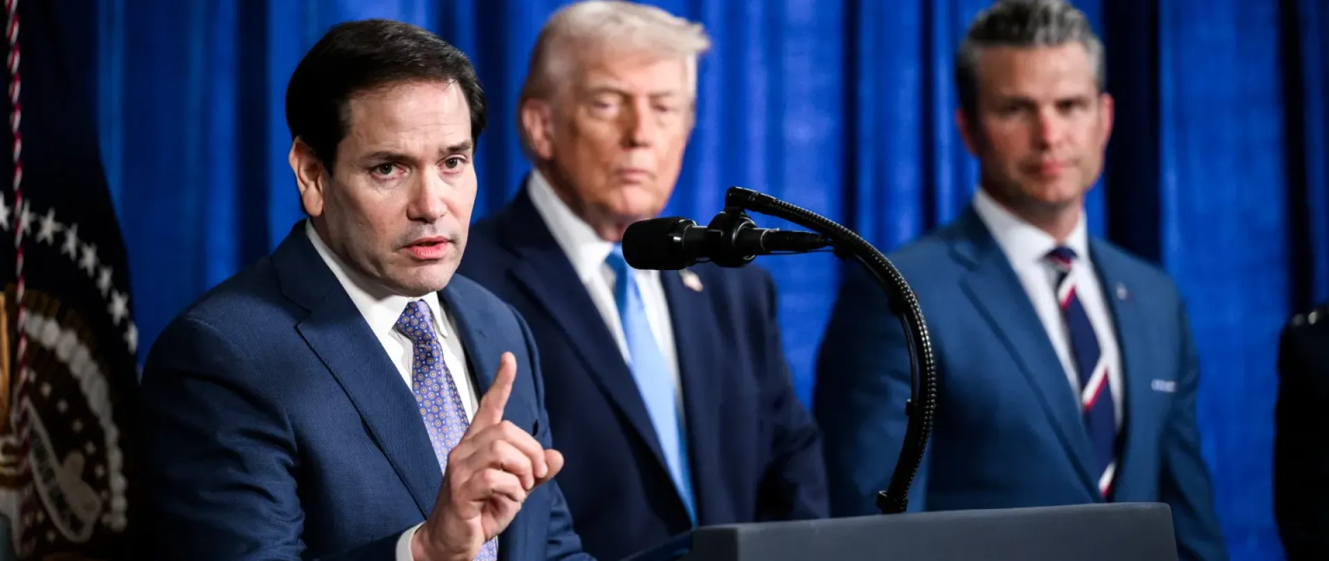 President Donald Trump delivers remarks at a press conference following Operation Absolute Resolve